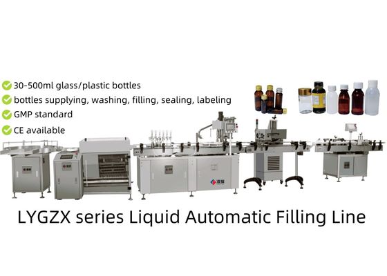 Pharma Liquid Filling Machine Voor 30-500ml Volume Desinfecteer Plastic Of Glas Flessen Flessen Met GMP