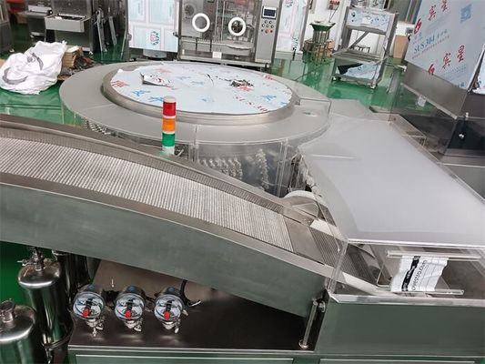 LYQCL-120 Ultrasone flessen en ampullen wasmachine Uitzonderlijke doorvoer voor 2 ¢ 20 ml glazen containers 25000 BPH capaciteit